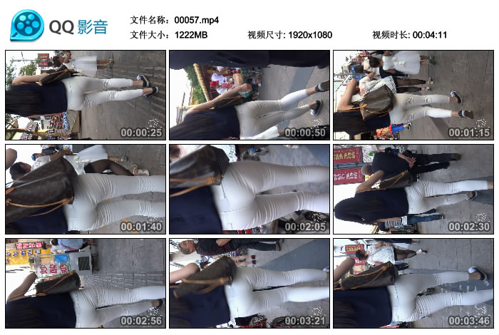 精选街拍视频 No.136 Paul大师作品 紧致白裤MM [MP4-1.41GB]