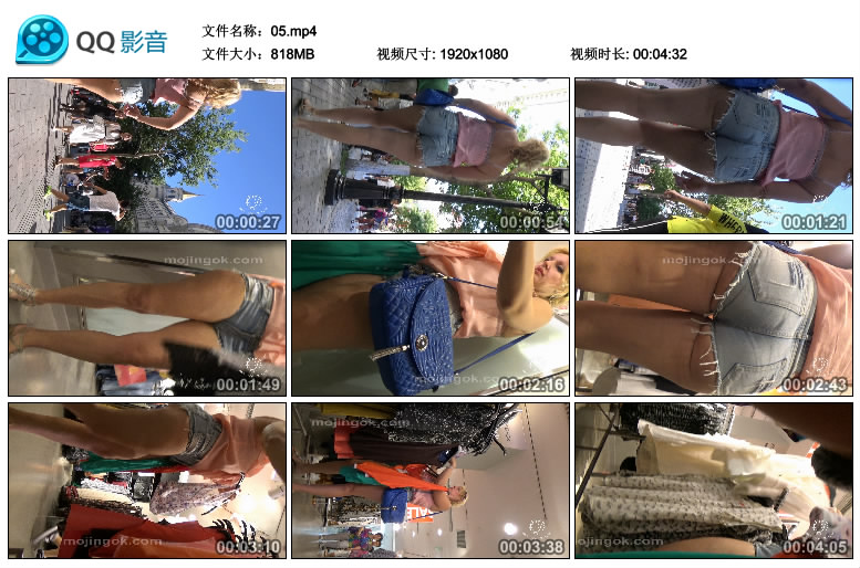 精选街拍视频 No.738 若只是初见作品 让人窒息的超短热裤丰臀熟女 [1V-818MB]