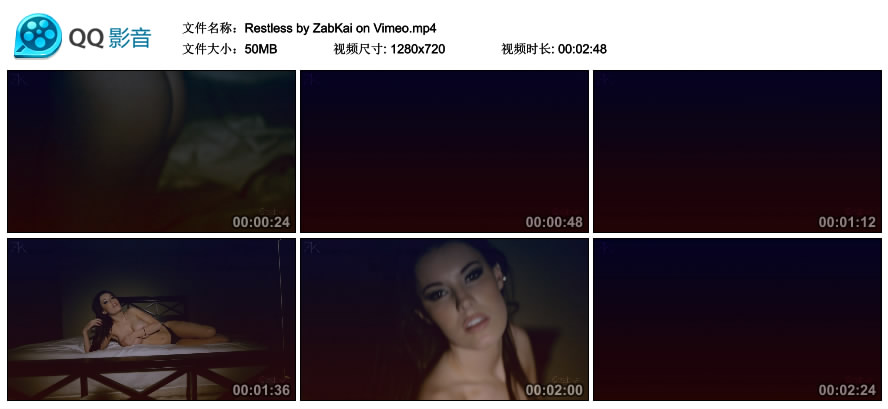 欧美感写真 Restless by ZabKai on Vimeo [MP4-50MB]