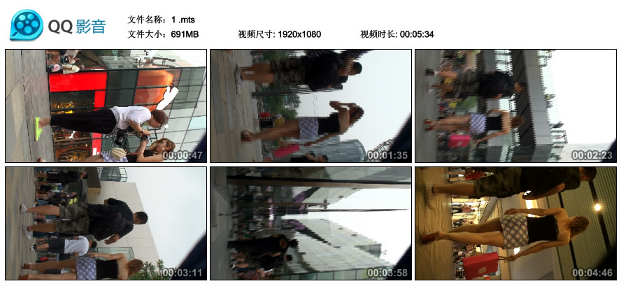 精选街拍视频 No.1242 漂亮漏肩美女街头拍照，我也帮着拍 [691MB]