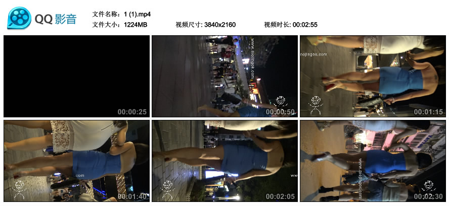 精选街拍视频 No.2274 午夜盛开的蓝色超短裙女郎 [1.19GB]