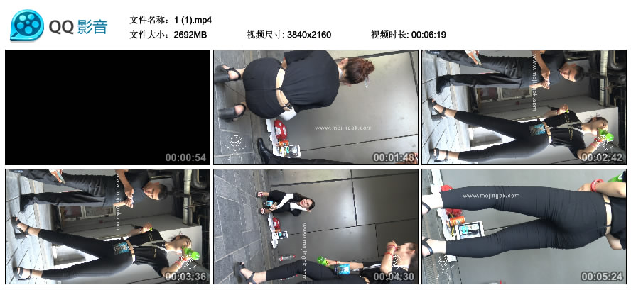 精选街拍视频 No.2284 高挑细腿苗条紧身裤美眉 [2.62GB]